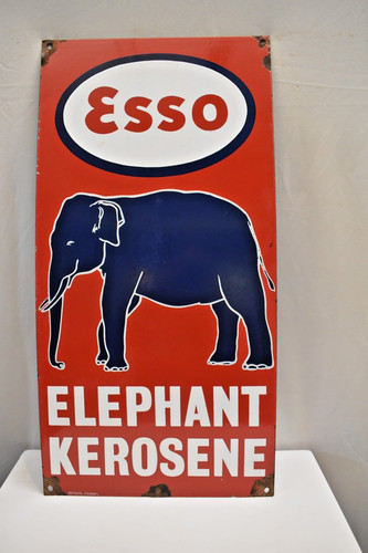 Insegna smaltata vintage esso - smaltata,