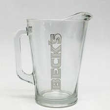 ‘80s PUBBLICITÀ BIRRA BECK’S BROCCA IN VETRO VINTAGE 1,5 LITRI 