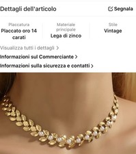 Collana  Placcata  Oro 14 K