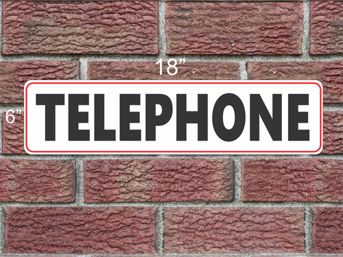 Insegna telefono 6x18 - telefono, in