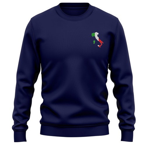 Felpa ricamata forma italia - ricamata, d'italia