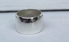 Anello da uomo in argento sterling 925 massiccio a fascia larga...