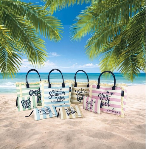 Borse mare con frange - a, righe