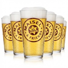 Bicchieri birra Maisel bianchi