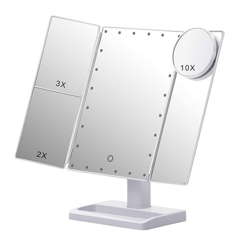 Trucco trifold con - trucco, luci