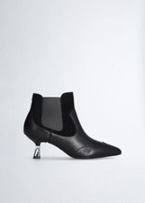 Liu Jo stivaletti neri in pelle punta clessidra