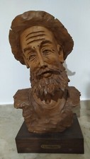 Scultura  volto in terracotta "Luigi Paoletti"