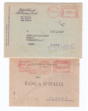 affrancatura meccanica rossa INPS ANCONA 1978  BANCA ITALIA ROMA 1965