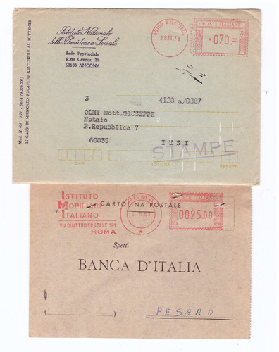 Affrancatura meccanica rossa - affrancatura,