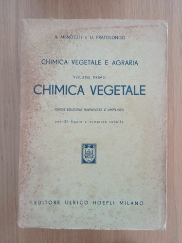 Chimica vegetale agraria - chimica, e