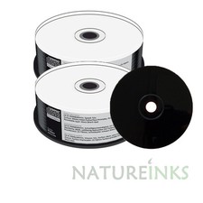 50 CD-R Mediarange fondo nero dischi CD R vuoti bianco completo stampabile 52 x 700 MB 