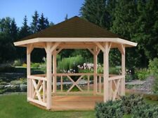 Gazebo esagonale 337x337 cm, pali lamellare 12x12 cm, pavimento escluso Art. 057
