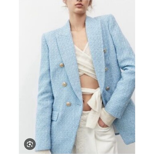 Zara tweed blazer - tweed, size