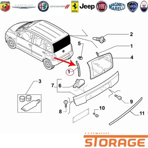Fiat multipla profilato gomma - fiat,