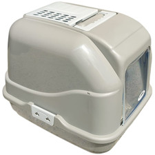 Lettiera Cat Wc Lettiera Coperta Filtro Chiuso XXL Jumbo Grigio