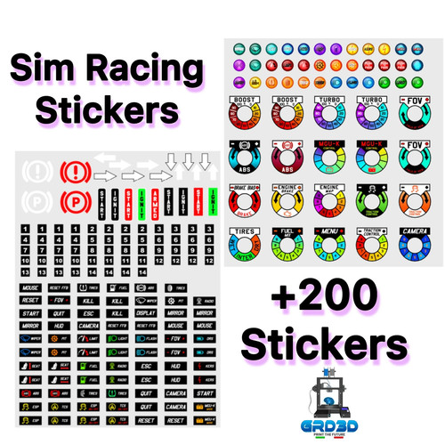 Sim racing stickers 203 - racing, pcs