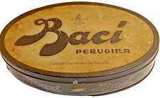 BACI PERUGINA -VECCHIA SCATOLA DI LATTA -VINTAGE-D'EPOCA-USATA