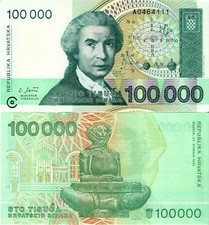 Croazia banconota UNC 100.000