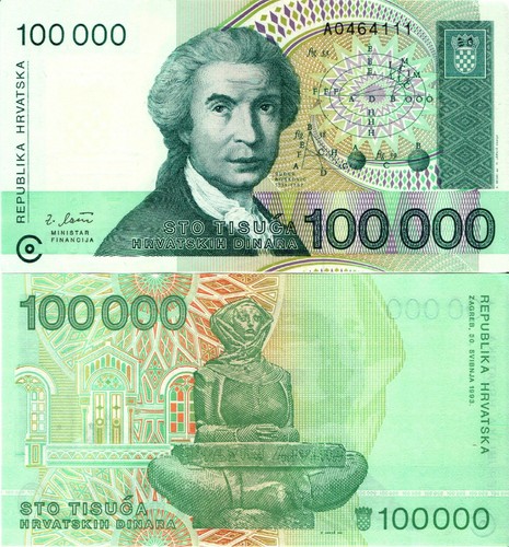 Croazia banconota unc 100 - croazia,