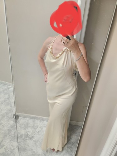 Vestito cerimonia lungo beige - cerimonia,
