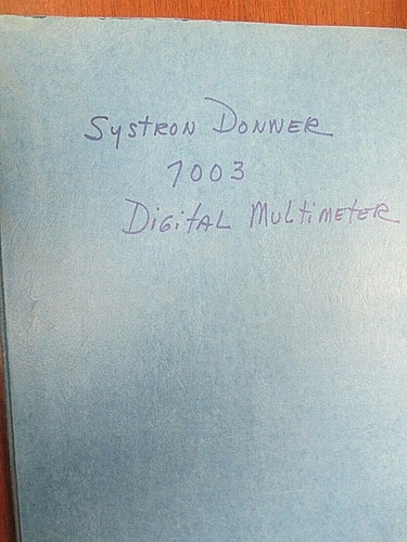 Systron donner 7003 multimetro - donner,