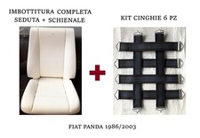 IMBOTTITURA COMPLETA SEDUTA+SCHIENALE+KIT CINGHIE 6 PZ PER FIAT PANDA 1986/2003