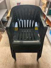 Sedie di Plastica per Esterno  Verde N.6 pezzi