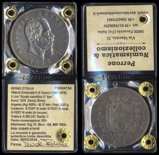 #04734] REGNO D'ITALIA - VITTORIO EMANUELE II - 5 LIRE SCUDO 1876 ROMA - PERIZIA