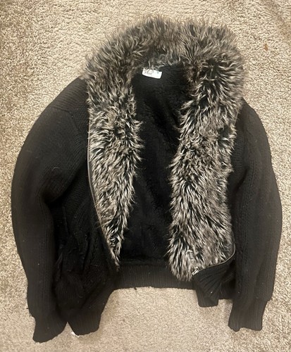Giacca maglione pelliccia