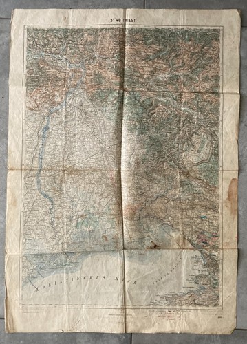 Cartina trieste del - trieste, 1917