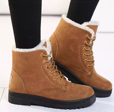 Bottes femme style fourrure chaude hiver bottines montante confortable confort