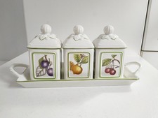 Villeroy E Boch Cascara Charm Vasi per marmellata su vassoio