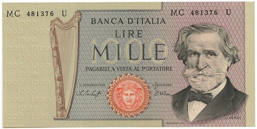 1000 lire giuseppe verdi - verdi, ii