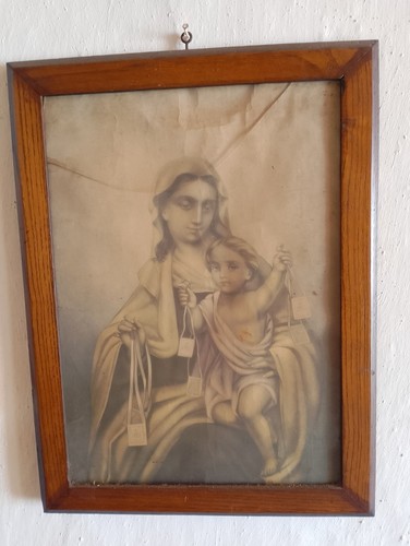Quadro antico madonna con - quadro,