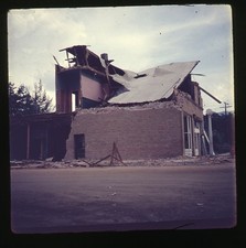 Vtg 1952 Tehachapi Kern County Earthquake Drewry Glass Magic Lantern Slide Photo