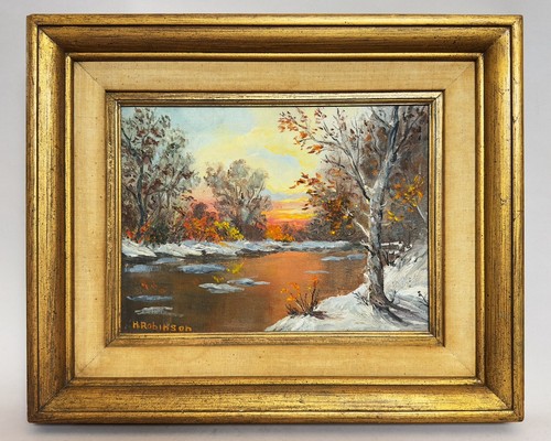 Dipinto olio robinson - h.,