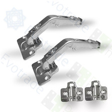 Kit 2 Cerniere per Porte ad Angolo Apertura 135° Montaggio a Vite con Basette 3D