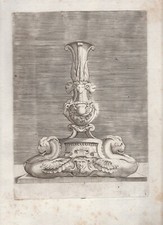 Enea Vico (1523 - 1567) - Vaso ornato con foglie e leoni, 1543