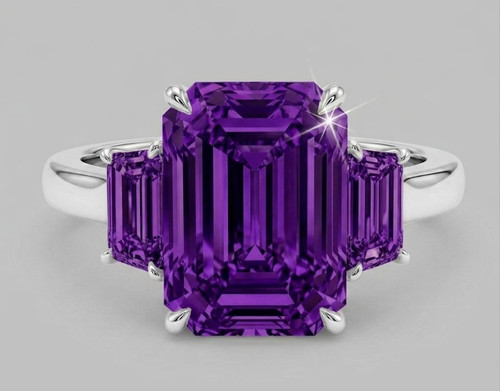 Anello diamante viola naturale - diamante,