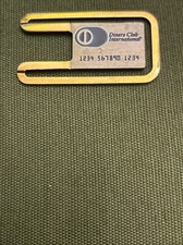 Ferma banconote Money Clips in metallo dorato Diner Club Internazional