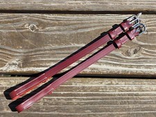 Guanciali da cacciatore inglese Devoucoux in pelle marrone - taglia GRANDE - NUOVI SENZA ETICHETTE!