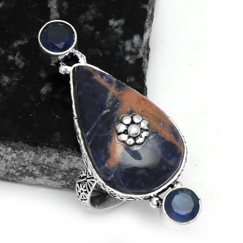 Anello sodolite tanzanite