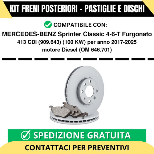 Kit freni posteriori per - kit,