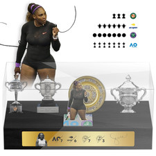 Serena Williams donna tennis Grande Slam 8 cm metallo 4 trofeo e cartello con custodia