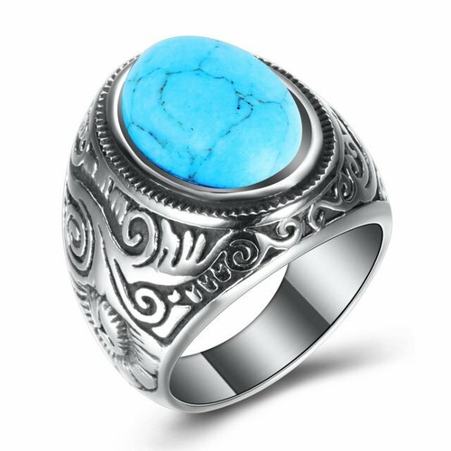 Anello uomo turchese - , ovale