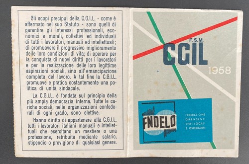 Tessera l 1958 - tessera,