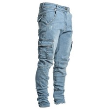 Mens Skinny Cargo Jeans