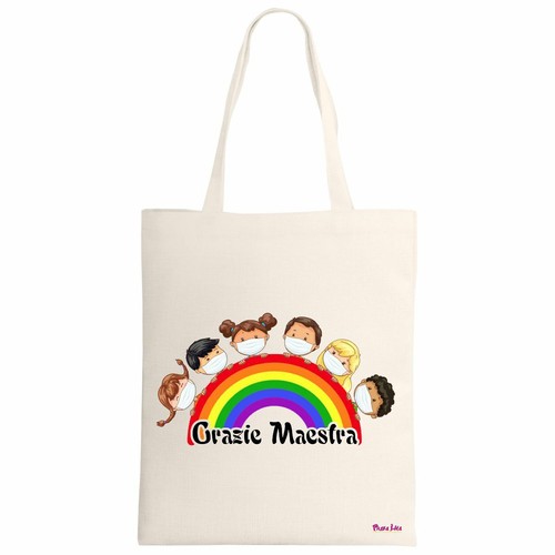 Borsa poliestere 36x40 - poliestere, scritta