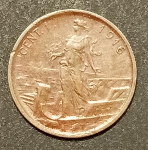 Centesimo lire prora 1916 - 1,