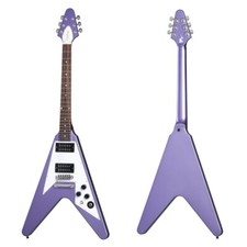 Epiphone Inspired by Gibson Kirk Hammett 1979 Flying V viola metallizzato con custodia